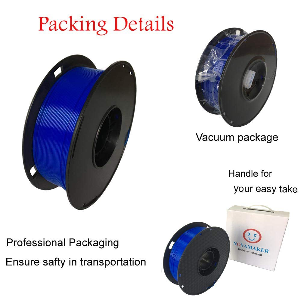 ABS Filament 1.75Mm, Blue ABS 3D Printer Filament, 1Kg Spool(2.2Lbs), Dimensional Accuracy +/- 0.03Mm, Fit FDM 3D Printer and 3D Pen