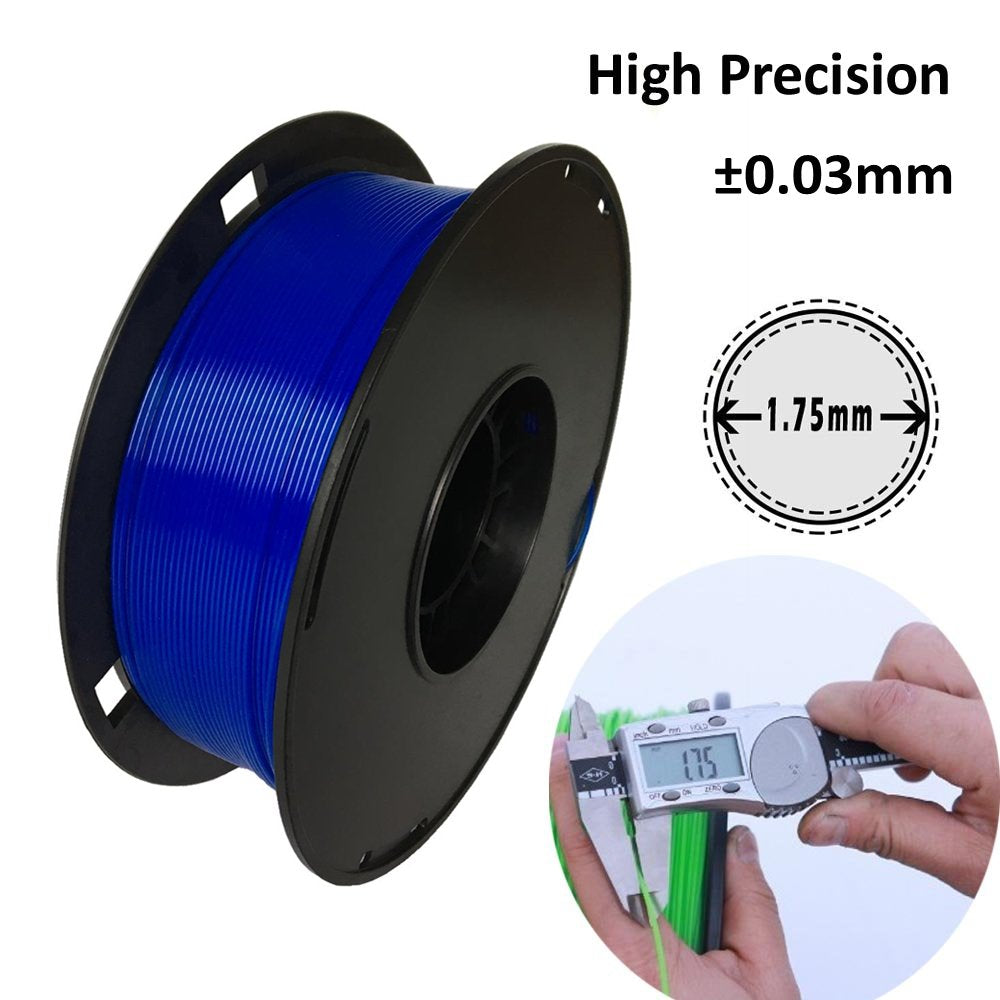ABS Filament 1.75Mm, Blue ABS 3D Printer Filament, 1Kg Spool(2.2Lbs), Dimensional Accuracy +/- 0.03Mm, Fit FDM 3D Printer and 3D Pen