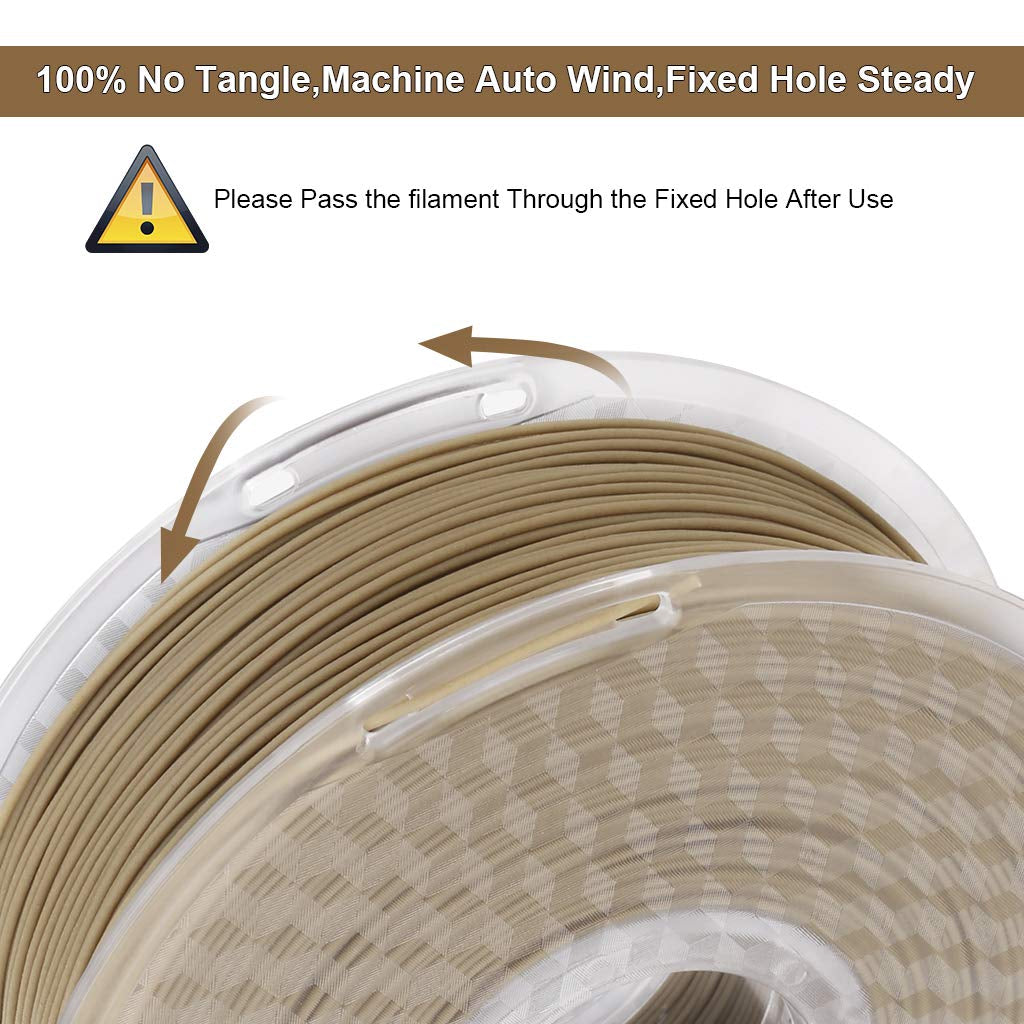 3D Printing Filament Pla Wood Bamboo 3D Printer Filament, PLA Filament 1.75Mm 15% Real Bamboo Fiber, 1Kg/2.2Lb 15% Wood Fiber